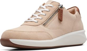 Clarks Womens Un Rio Zip Trainers, Light Sand Nub, 4.5 UK