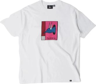 by Parra The Hunted T-Shirt - Heren - T-shirts - Wit - L - Katoen - Tops