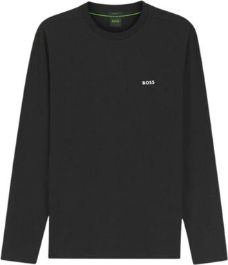 HUGO BOSS Tee Long - Heren - Longsleeves - Zwart - M - Katoen - Tops
