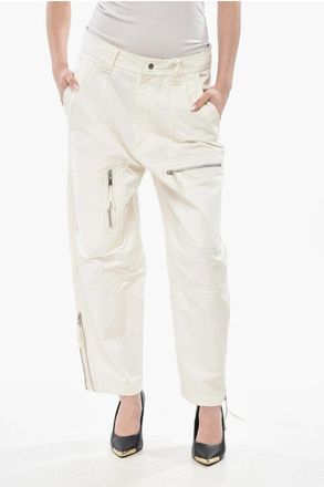 Isabel Marant ETOILE Cotton Multi-Pocket Pants KELVIN with Ankle Zip size 42