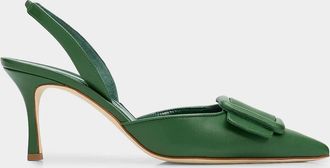 Manolo Blahnik Maysli 70MM Slingback Pumps