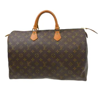 Louis Vuitton Speedy Handbag Monogram Canvas Brown Canvas Handbag (Pre-Owned)