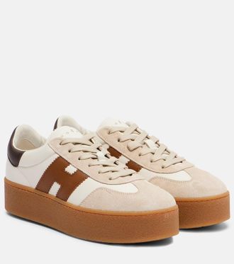 Hogan H681 leather and suede platform sneakers