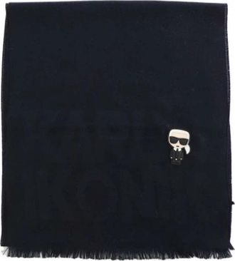 Karl Lagerfeld Accessoires > Sjaals - unisex - Wintersjaals - Blauw - ONE Size - Accessoires
