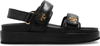 Tory Burch Kira Sport Sandal - Dames - Sandalen - Zwart - 40 EU - Leer - Schoenen