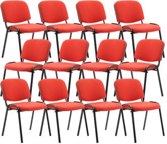 Clp Clp - Pack De 12 Sillas Confidente Ken En Tela Rojo