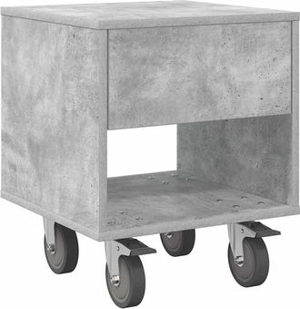 vidaXL Vidaxl Almacenamiento - Mesita De Noche Gris Concreto 40,5 X 40 X 48 Cm