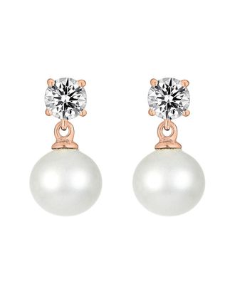 Genevive 18K Rose Gold Vermeil Earrings