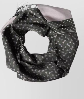 Dolce & Gabbana silk patterned fringed scarf