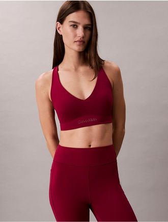 Calvin Klein Calvin Klein Womens Soft Sport Medium Impact Sports Bra - Red - XS
