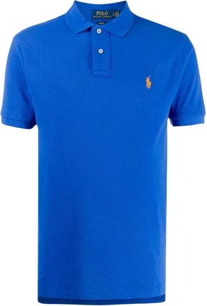 Polo Ralph Lauren Polo met korte mouwen en geborduurd logo - Heren - Polos - Blauw - L - Katoen - Tops