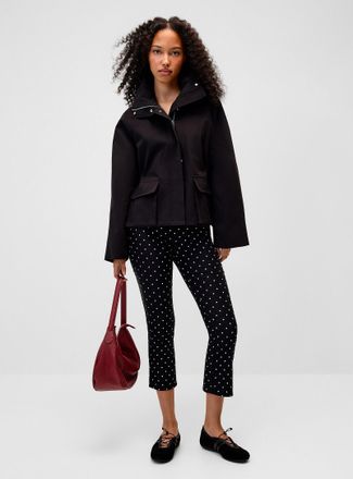 Twik Womens Stand collar boxy jacket
