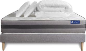 Actisom Pack colch&oacute;n gris l&aacute;tex y espuma viscoel&aacute;stica 140 x 190