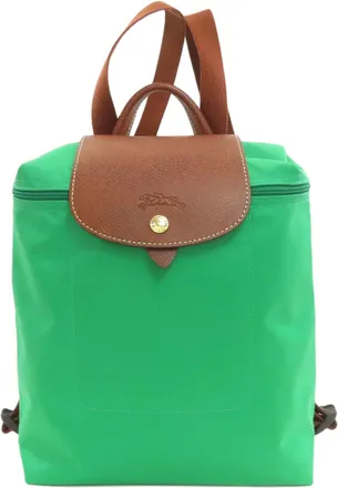 Longchamp Green Nylon Backpack (Pre-Owned)