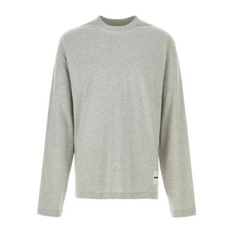Jil Sander Sweatshirts, male, Gray, Size: XL T-Shirt LS 3 Pack