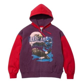 SUPREME x MM6 Maison Margiela Eagle Zip Up Hooded Sweatshirt Red SUP-SS26-101-RED