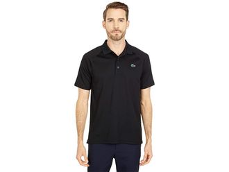 Lacoste Short Sleeve Sport Breathable Run-Resistant Interlock Polo Shirt Mens Clothing Black : 9 (4XL), Polyester