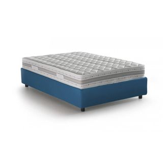 Dmora Cama francesa de tela azul