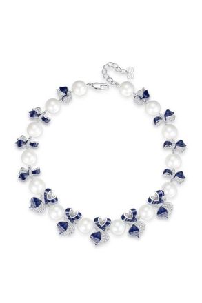 Classicharms Blue Enamel Butterfly Necklace in Silver at Nordstrom