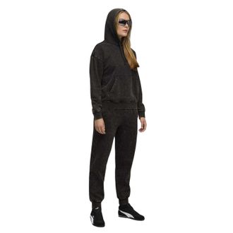 Puma Dames Essentials Elevated Washed Overhead Hoodie (Zwart)
