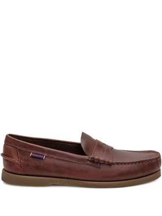 Sebago moccasin loafers - men - Calf Leather/Rubber/Calf Leather - 11.5 - Brown