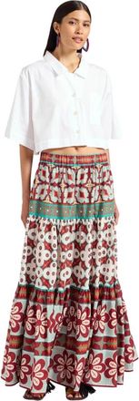 La DoubleJ Grote rok - Dames - Maxi Rokken - Veelkleurig - XS - Katoen - Rokken
