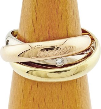 Cartier Trinity Pink White Yellow Band Ring (Pre-Owned)
