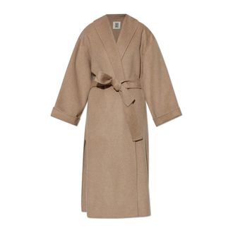 By Malene Birger Belted Coats, female, Beige, Size: XL Trullem Coat