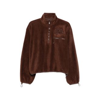 Cecilie Bahnsen Bow-embroidered Quarter-zip Sweater