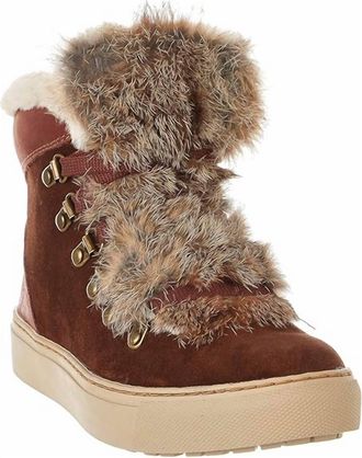 Cougar Womens Dani Suede Winter Sneaker In Chestnut