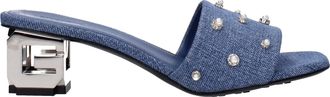 Givenchy Sandali Kitten Donna Tessuto Blu/Denim