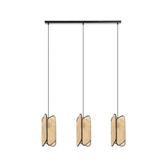 Lucande L&aacute;mpara de techo de madera negro