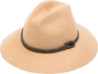 Brunello Cucinelli Felt Fedora - Dames - Accessoires - Beige - Maat: M