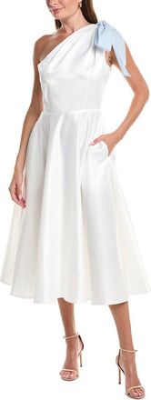Rene Ruiz Flare Hem Faille Midi Dress
