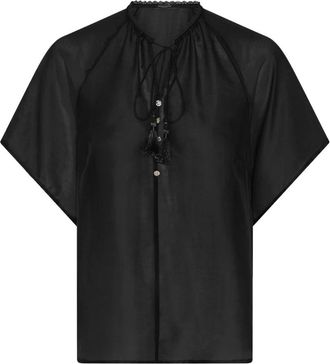 Bruuns Bazaar Tellea BBKarlya Blouse - Dames - Blouses - Zwart - M - Overhemden
