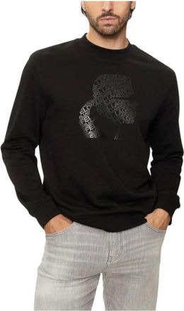 Karl Lagerfeld Heren, Sweatshirts & Hoodies, Zwart, Maat: XL Katoen