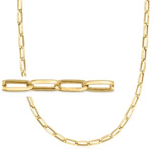 Canaria Canaria 10kt Yellow Gold Paper Clip Link Necklace