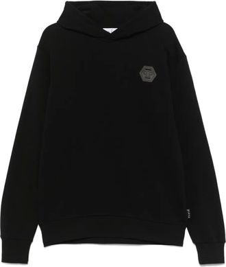 Philipp Plein Felpa con cappuccio e logo - Nero