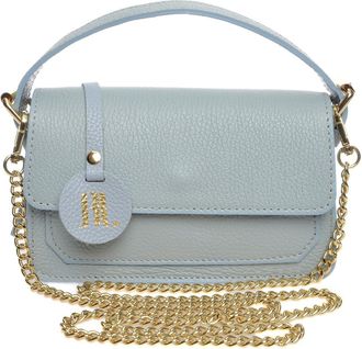 Anna Luchini Turquoise Rundleer Tas