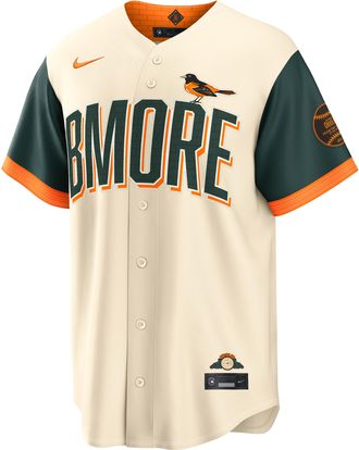 Nike Baltimore Orioles City Connect Nike Mens MLB Stadium Jersey in Brown | RE260H3GOLE-43L