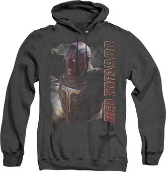 Gildan Supergirl Red Tornado Adult Heather Hoodie / Hooded Sweatshirt