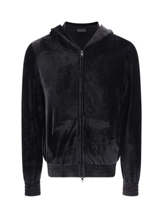 Balenciaga Velvet Full Zip Hoodie