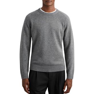 Reiss Foulton Wool & Cashmere Sweater in Mid Grey Melang at Nordstrom, Size Xx-Large