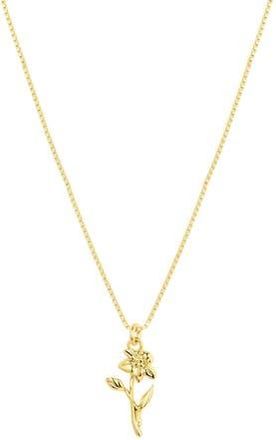 Set & Stones Elsie Birth Flower Necklace in Gold /March at Nordstrom