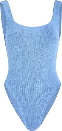 Hunza G Costume da bagno con scollo quadrato - Blu