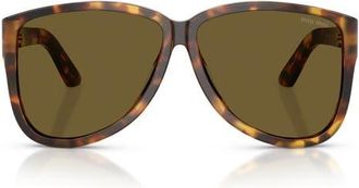 Miu Miu 61mm Pilot Sunglasses in Honey Havana /Dark Brown at Nordstrom