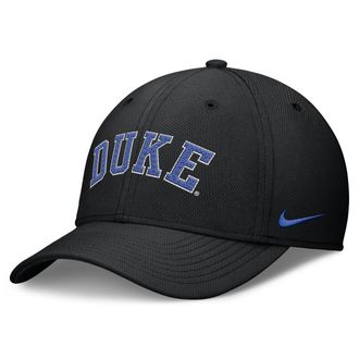 Nike Duke Classic Swooshflex Nike Mens Dri-FIT College Hat in Black | NC0300ADU-KLK