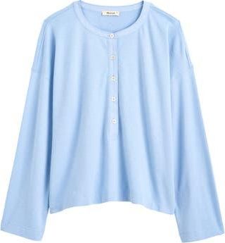 Madewell Relaxed Long Sleeve Henley in Peri Blue at Nordstrom Rack, Size X-Small