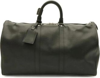 Louis Vuitton Pre-owned Boston Bag - Heren - Vintage Weekendtas - Zwart - ONE Size - Leer - Vintage