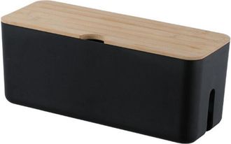 OEM Caja De Almacenamiento Para Cables - Abs Ign&iacute;fugo - 34x13x14 Cm - Ventilaci&oacute;n Integrada - Patas Antideslizantes - 1 Unidad